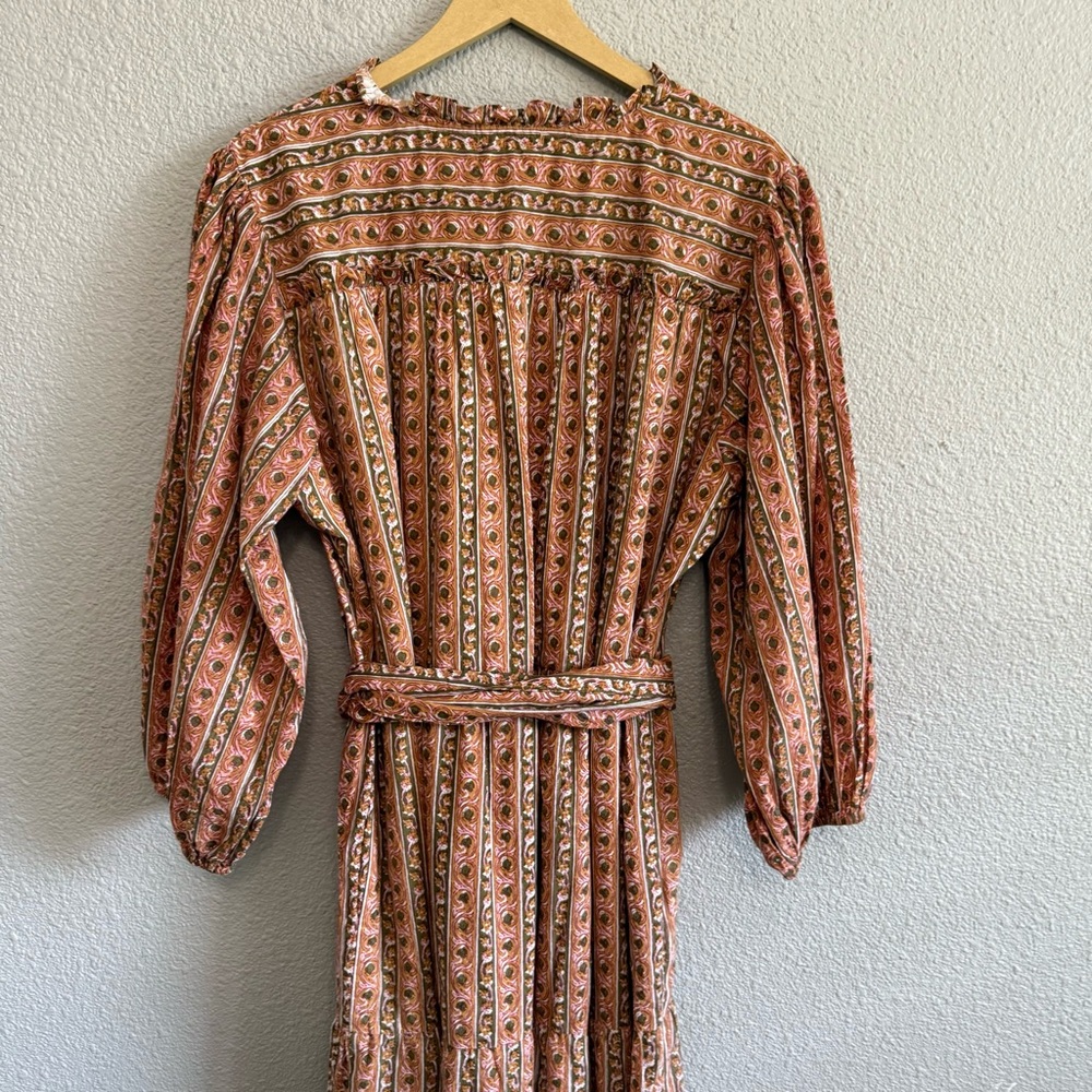 Sue Sartor Kaftan Style Dress Size‎ XL EUC Belted Waist - Picture 5 of 7